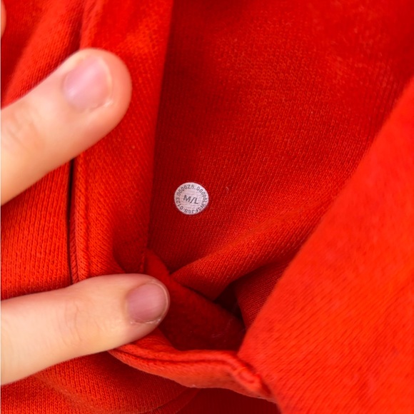 Lululemon Solar Orange Scuba Oversized Funnel-Neck Half Zip Women Medium/Large - Picture 4 of 9
